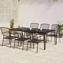 vidaXL Garten-Essgruppe 7-tlg. Anthrazit