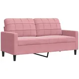 vidaXL 2-Sitzer-Sofa Rosa 140 cm Samt vidaXL