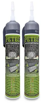 Petec 2x 200 ml Hochtemperatur-Silikondichtung dauerelastisch [Hersteller-Nr. 97920]