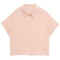 Tom Tailor DENIM Damen Boxy Fit Musselin Bluse, rosa,
