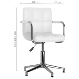 vidaXL Bürostuhl Kunstleder Weiß