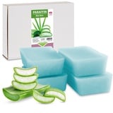 Kosmetex Wellness-Paraffinbad Aloe Vera – Paraffin-Entspannungsbad für Hände und Füße – Paraffinwachs – Paraffin-Block für Wachserwärmer (4x 500ml)