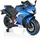 Moni Kinder Elektromotorrad Motocross MP3-Funktion Bluetooth Stützräder Lichter blau