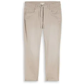 Tom Tailor Damen Tapered Relaxed Hose, grau, Uni, Gr. 42/28