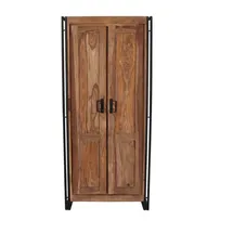 MiaMöbel Madras Dielenschrank 80x180x45 cm Schwarz