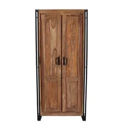 MiaMöbel Madras Dielenschrank 80x180x45 cm Schwarz