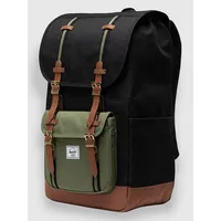 Herschel Little America 30 l black/four leaf clover/saddle brown