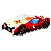 JVmoebel Autobett Rotes Autobett für Kinderzimmer – Modernes Möbelstück, Made in Europa rot