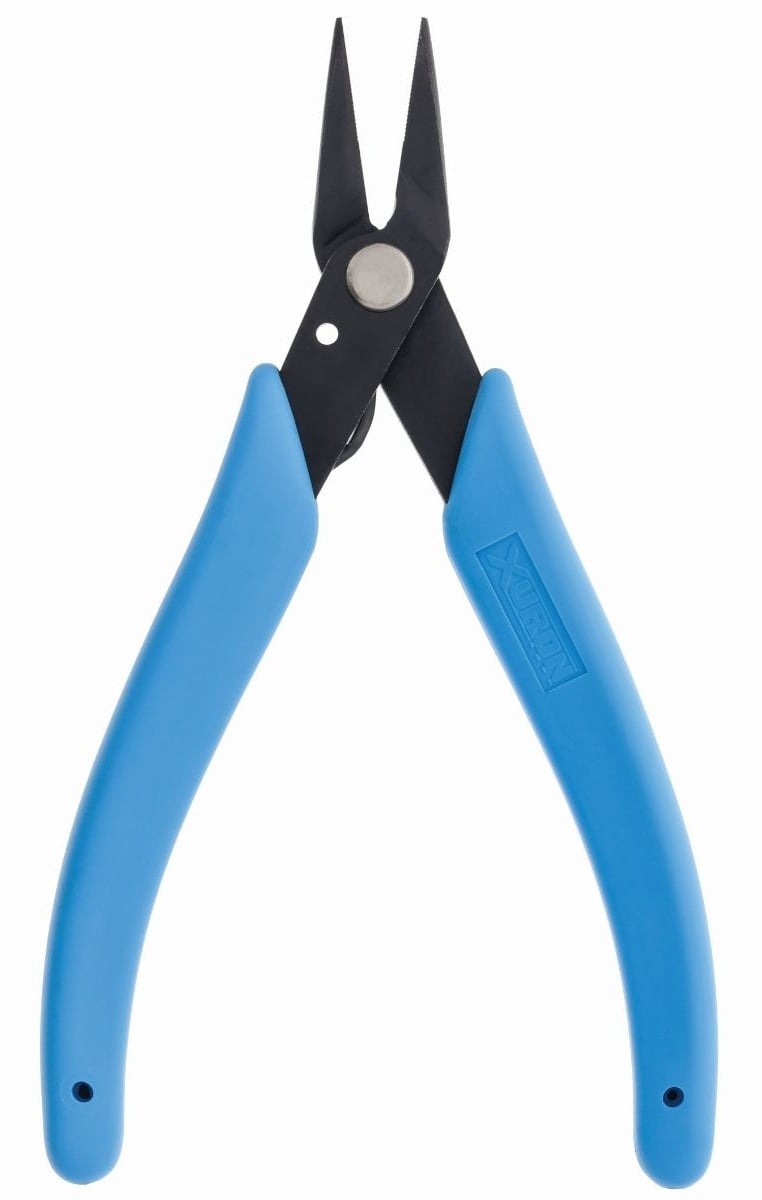 Xuron 485S Xuro-Grip Flachzange mit Verzahnung - blau/schwarz