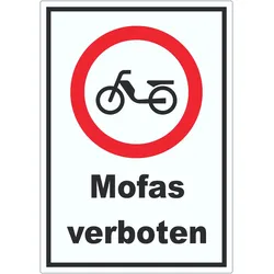 Aufkleber Verbot Mofas A4 (210x297mm)