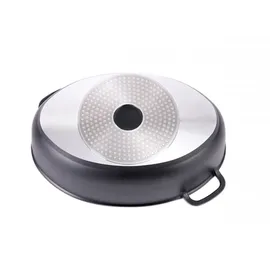 Cheffinger Alu Guss Oval Bräter ø38cm Induktion Topf Schmortopf Marmorbeschichtung