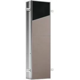 EMCO Asis Plus Hochschrank 90 x 25 cm Grau Glas/Holz/Metall