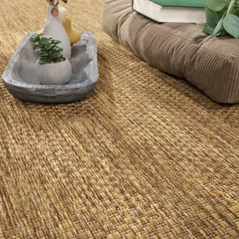 KADIMA DESIGN FLACHWEBTEPPICH, einfarbig, aus Polypropylen, Braun-Beige 140 x 200 cm