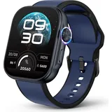 souyie Smartwatch Herren Damen mit Telefonfunktion, 1.99" AMODEL Fitnessuhr Herren, 3ATM Wasserdicht Sportuhr, Blutdruck, Herzfrequenz, SpO2,Android IOS - Blau