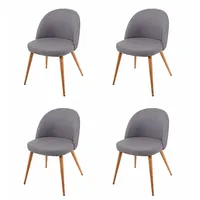 Mendler 4er-Set Esszimmerstuhl HWC-D53, Stuhl Küchenstuhl, Retro 50er Jahre