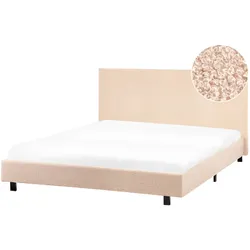 Wasserbett Bouclé ALBI 140 x 200 cm Beige