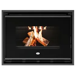 BLAZE Kamineinsatz »Lino«, Metall, 12,5 kW, Dauerbrand geeignet - schwarz