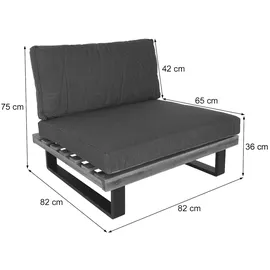 Mendler Lounge-Sessel HWC-H54 Garten-Sessel 2er-Set  hellbraun 59 x 59 x 108 cm