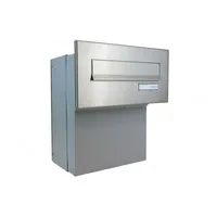 Letterbox24.de Edelstahl Mauerdurchwurf Briefkasten Tiefe 18-27 cm)