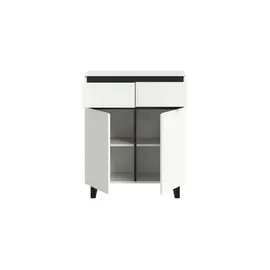 xonox Highboard Tomasa 80 x 99 cm Weiß / Schwarz