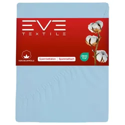 EVE Textile Spannbettlaken - hellblau