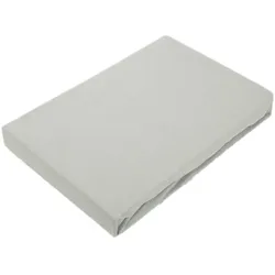 EXKLUSIV HEIMTEXTIL Jersey Spannbettlaken für Wasserbetten Rundumgummizug 200 x 220 cm Silber