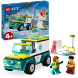 Lego City Rettungswagen und Snowboarder
