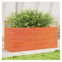 vidaXL Pflanzkübel Wachsbraun 110x40x46 cm Massivholz Kiefer