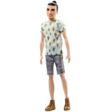 Barbie Fashionistas Ken im Kaktus Look und Manbun (FJF74)