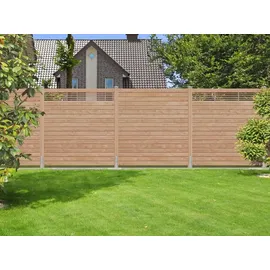 WOODTEX Sichtschutzelement 180 x 194 cm Lärche Holz