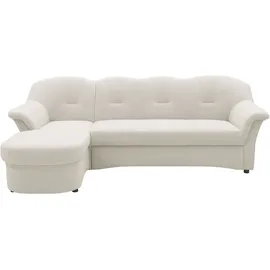 DOMO collection Ecksofa DOMO COLLECTION "Flores Schlafsofa, B/T/H: 233/142/86 cm, L-Form", beige (creme), B:231cm H:84cm T:142cm, 100% Polyester, Sofas, Ecksofa, wahlweise mit Bettfunktion, wahlweise mit Federkern, auch in Leder