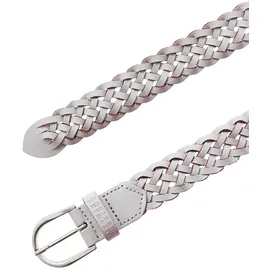 Mustang Flechtgürtel in Weiß mit Dornschließe in Silber-80