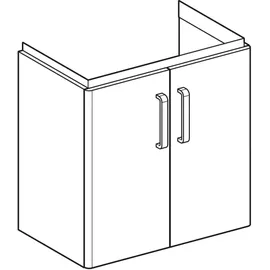 Geberit Renova Compact Unterschrank für Waschtisch, mit zwei Türen, hellgrau, 501.926.42.1