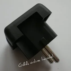 Bachmann Schuko stecker, schwarz, winkel, extra flach