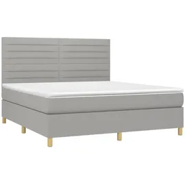 vidaXL Boxspringbett 180 x 200 cm Hellgrau