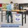Vevor Höhenverstellbare Werkbank 135 x 46 x 72 - 97 cm Spanntisch, 900 kg Gewichtskapazität Arbeitstisch, Braun Klappbare Werkzeugbank aus Kaltgewalzter Stahl, Multifunktionswerktisch für Lager & Büro