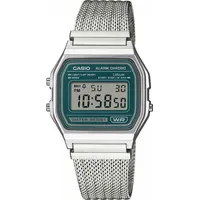 Casio Uhr Vintage Iconic Digital Silber Petrol