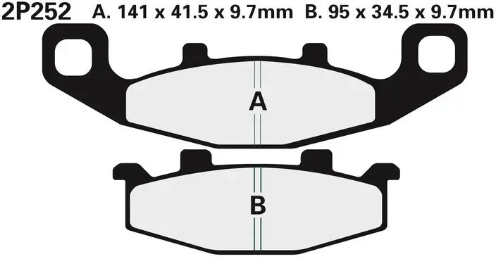 NISSIN Semi-metalen wegremblokken - 2P-252NS