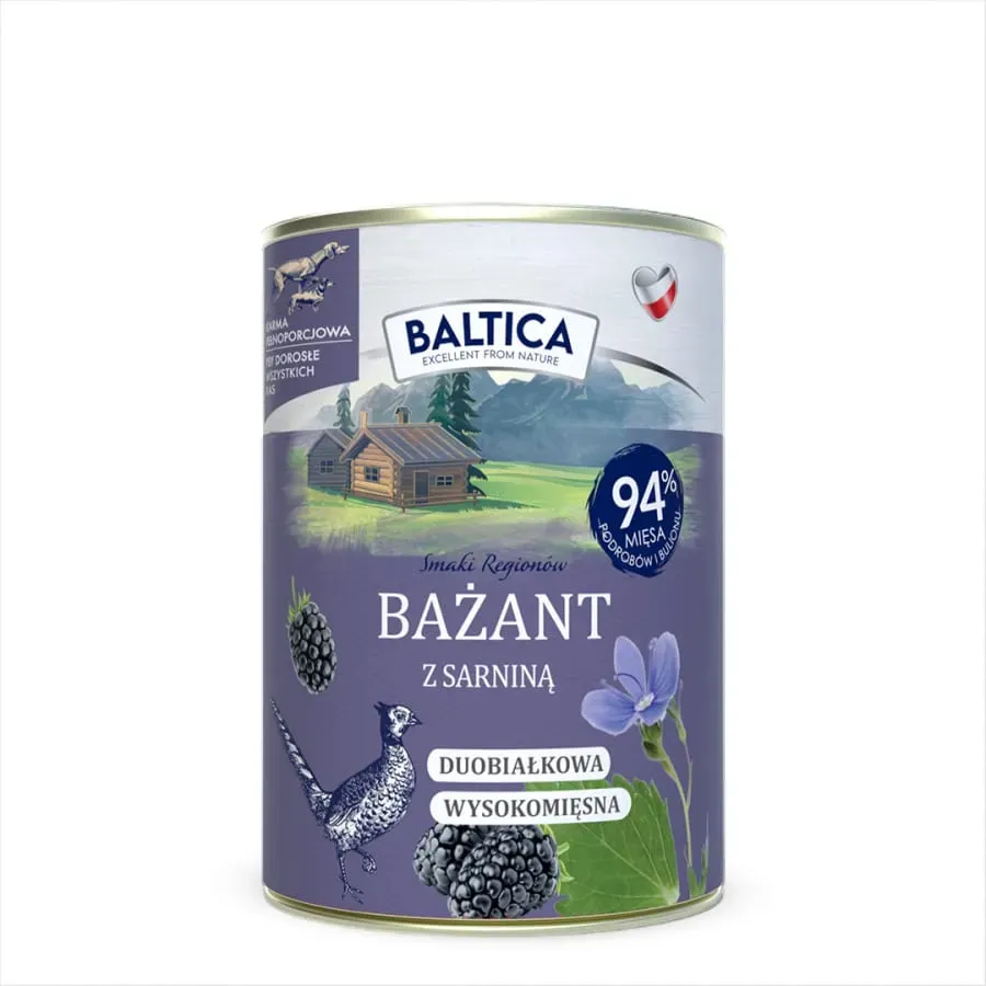 BALTICA Fasan mit Wild 400g getreidefreies Nassfutter
