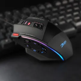 docooler Zelotes C-13 Gaming Maus Wired 10000DPI,RGB,mit 13 Programmiertasten Einstellbar,128 KB Integrierter Speicher