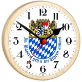 Selva Technik Bayernuhr mit Wappen - Rückwärtsläufer-Uhr