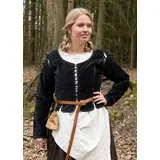 Battle-Merchant Mittelalter Jacke Griselda aus Samt, schwarz L - L