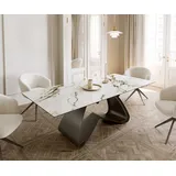 DeLife Edge 180-220 x 72 x 90 cm Keramik weiß-gold-grau