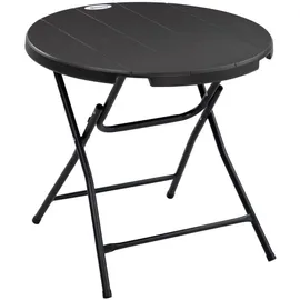 Okwish Gartentisch Klapptisch Ø 80 x 73 cm Dunkelgrau
