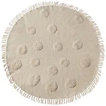 Beliani Kinderteppich Beige ø 140 cm Baumwolle