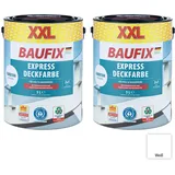 XXL-Express-Deckfarbe 5 Liter, Weiß - 2er-Set