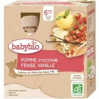 BABYBIO Gourdes Pomme de provence, fraise, vanille Aliment 360 g