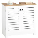 SoBuy Waschbeckenunterschrank Weiß