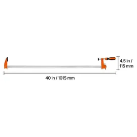 Vevor Schraubzwinge Gusseisen 91,4 cm orange