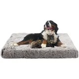 ADUODAO Hundebox-Matratze mit abnehmbarem Bezug, großes Anti-Angst-Hundebett, Welpenbett, waschbar, orthopädisches Hunde-Sofa-Kissen für große, mittelgroße und kleine Haustiere (50 x 40 x 5 cm, Kaffee